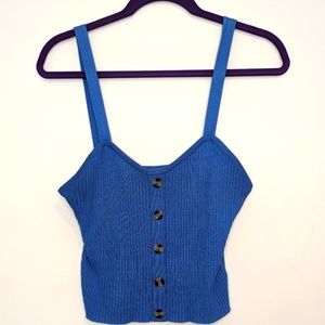 Blue crop top